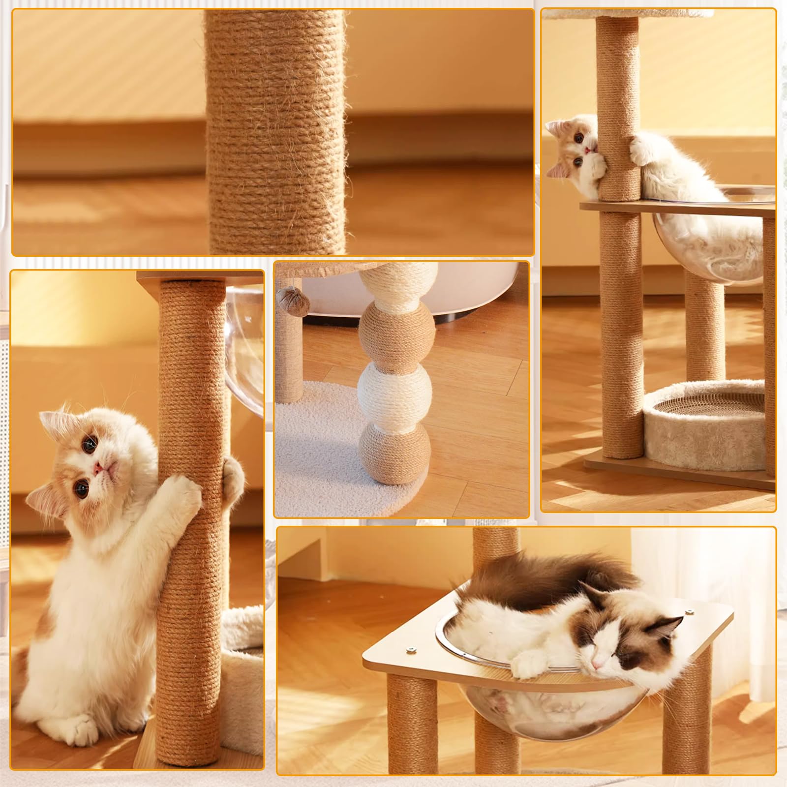 Corda di iuta naturale spessa 6 mm per tiragraffi per gatti, corda in sisal naturale, per gatti, animali domestici, giardinaggio, artigianato, giocattoli (40 m)