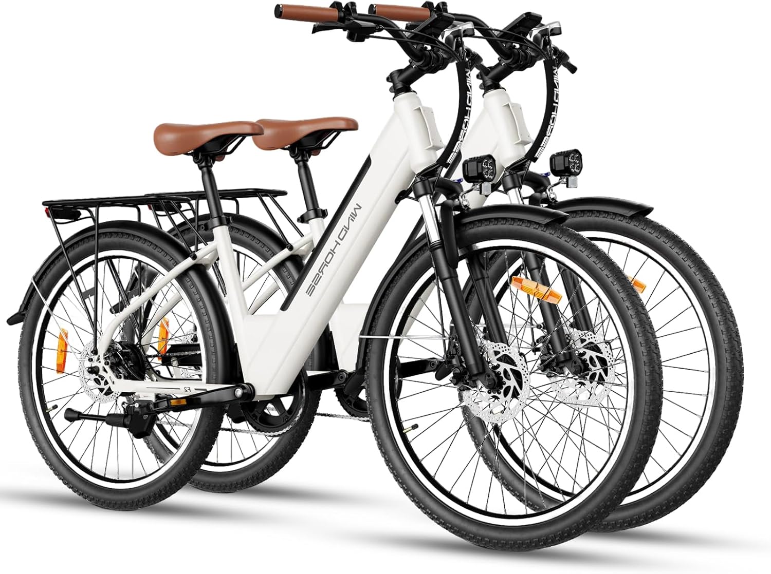 WINDHORSE 26" Electric Bike for Adults 20MPH & 30-50 Miles Range, Shimano 7-Speed, 468WH Removable Battery Commuter Ebike with 750W Peak Motor, Front Suspension, Rear Rack, Fenders, UL2849 Certified