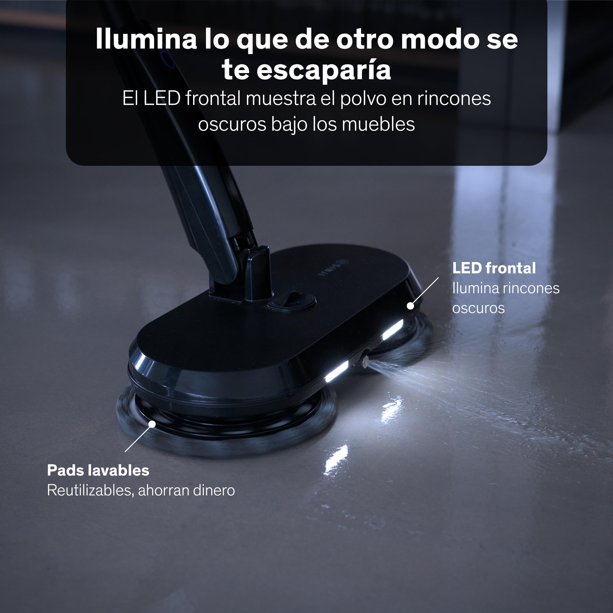 Sinji Mopa Eléctrica Inalámbrica con Pulverizador, Friegasuelos a Batería