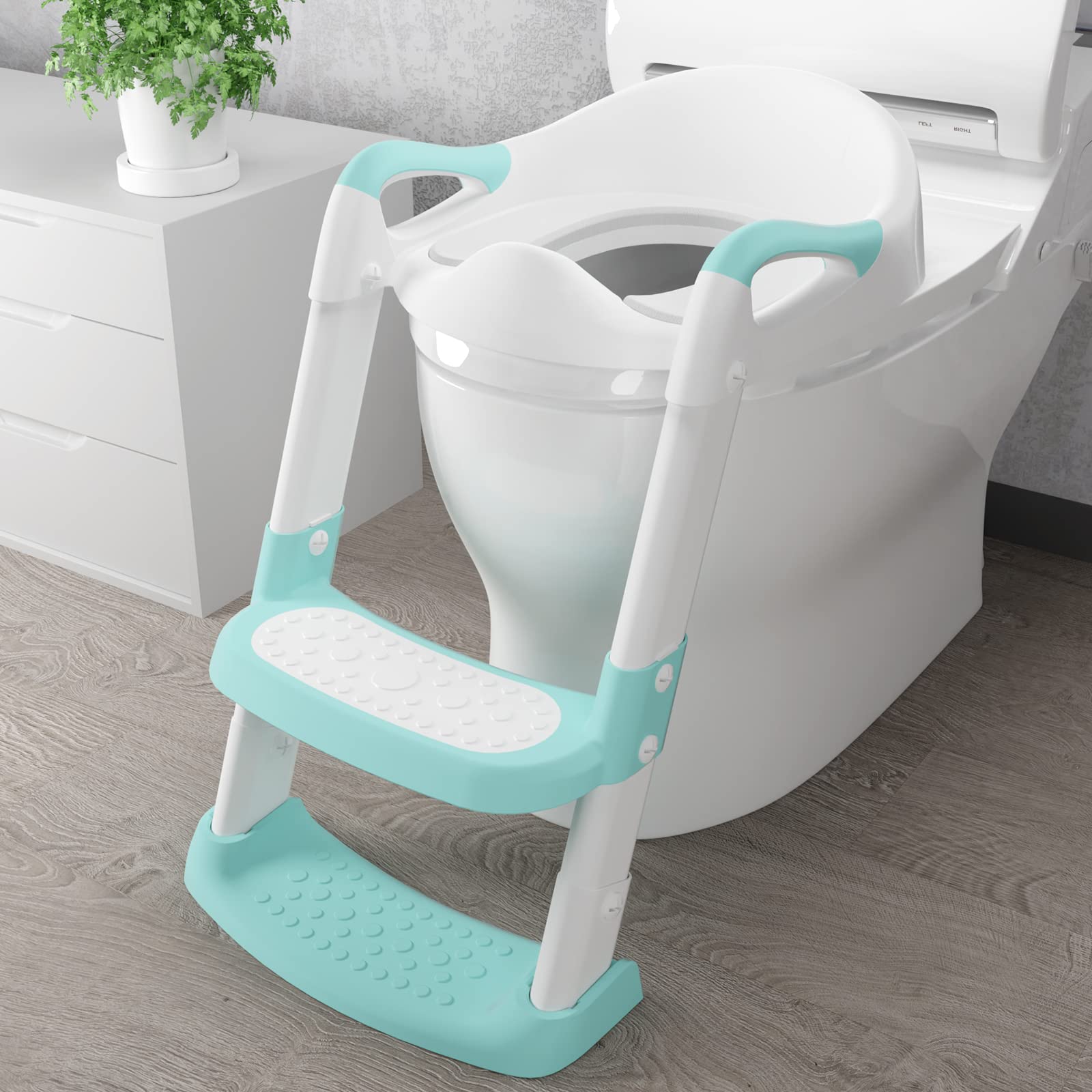 Potty Training Seat with Step Stool Ladder, Gentle Monster Toddler