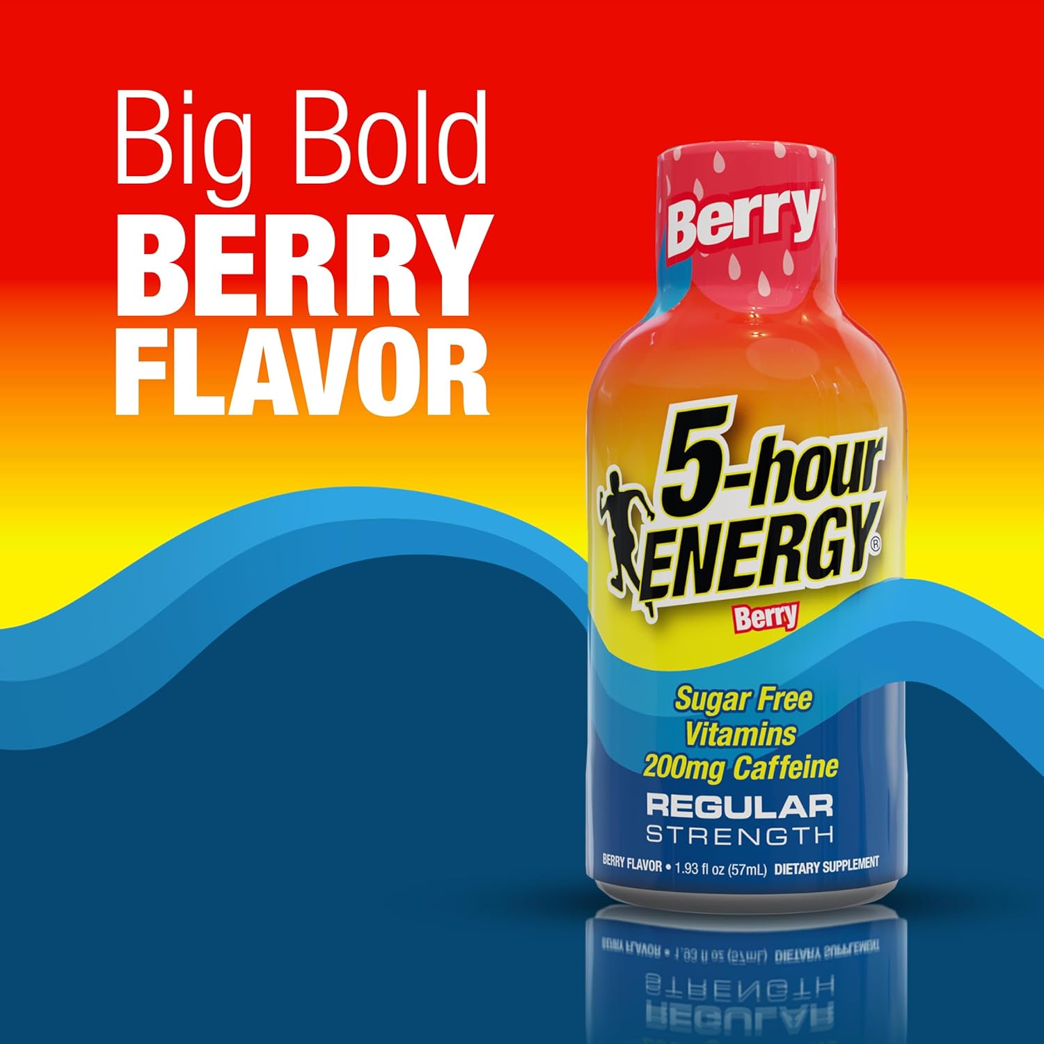 5-hour ENERGY BERRY Flavor, 20 Count, 1.93 Fl Oz Energy Shot, Regular Strength, Amino Acids, B Vitamins, Sugar Free and Zero Calories
