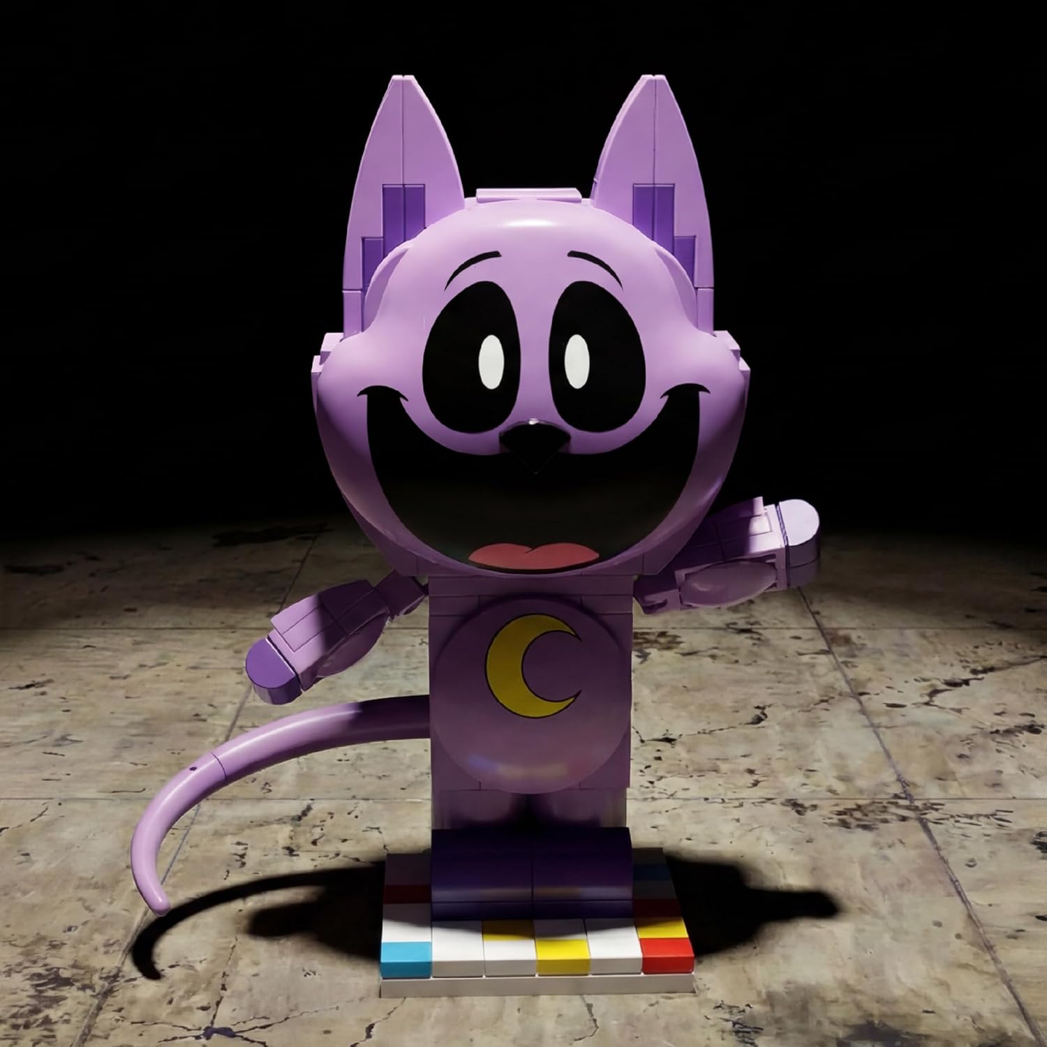 Brickcraft Poppy Playtime CatNap Smiling Critters Building Set, 151 Piece Posable Purple Cat Figure with Tail, Collectible Horror Game Building Toys Gift for Boys & Girls Ages 8 and Up