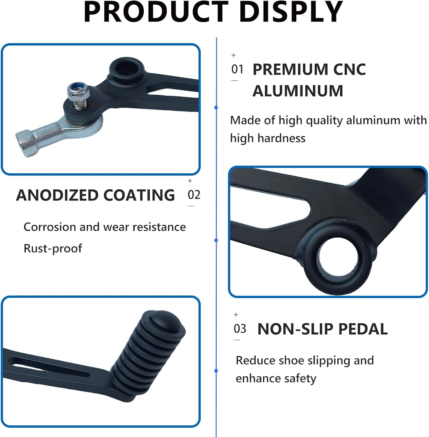 Motorcycle Gear Shift Lever Shifter Foot Pedal Accessories Replacement for Kawasaki Ninja 500 Z500 2024 / Ninja 400 2018-2024/ Z400 2019-2024(Silver)