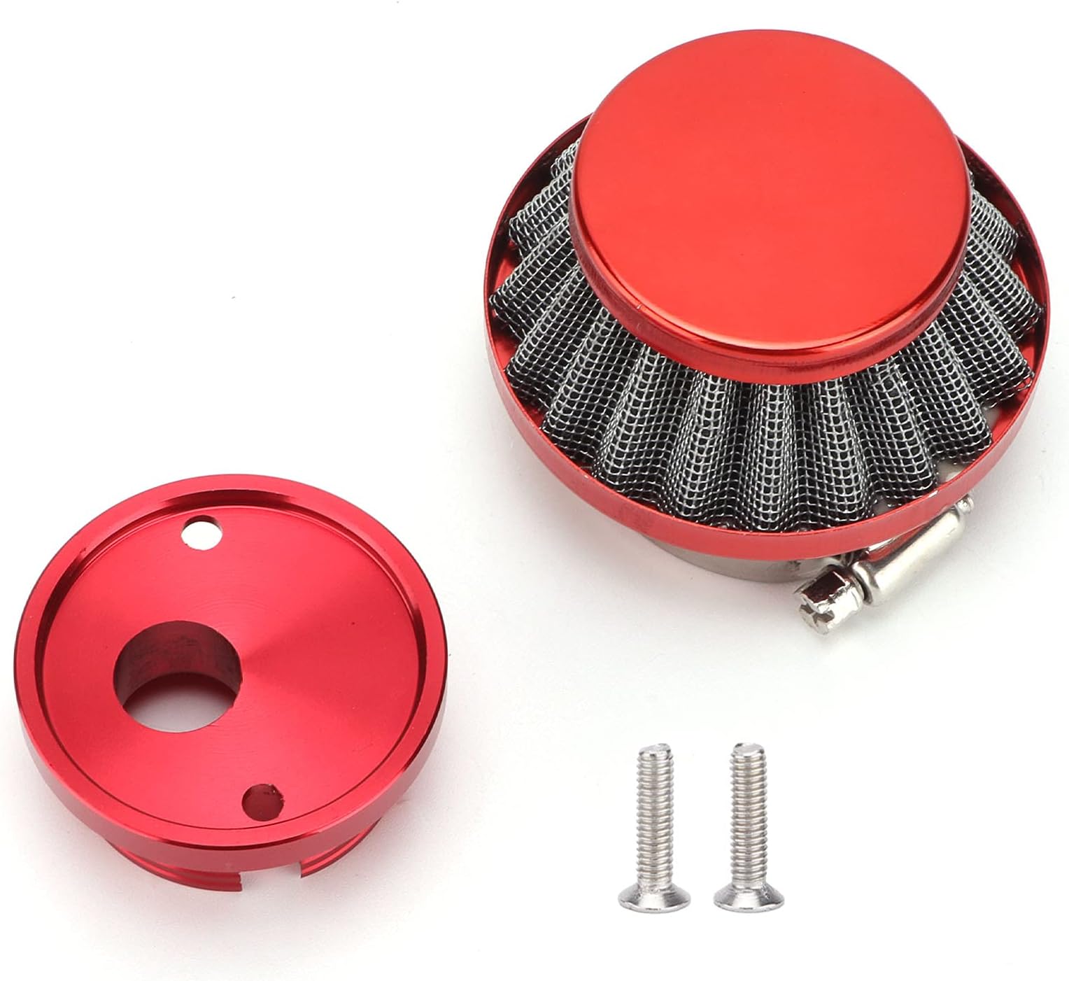Air Induction Kit, Dustproof Cold Intake Set Red for Motorcycle