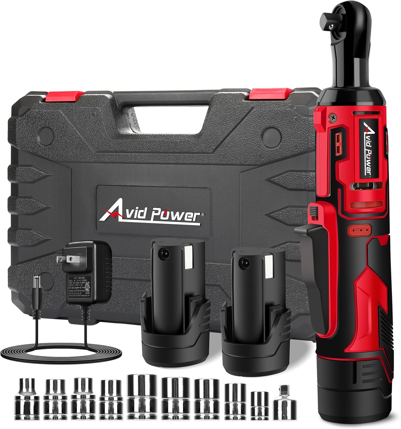 Avid Power 12V Cordless Ratchet Wrench Set