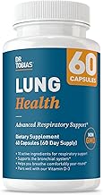 Dr. Tobias Lung Health Supplement with Vitamin C, Butterbur, Quercetin & Bromelain, Advanced Lung Cleanse Detox Formula for Bronchial & Respiratory System, Non-GMO, 60 Capsules, 60 Servings
