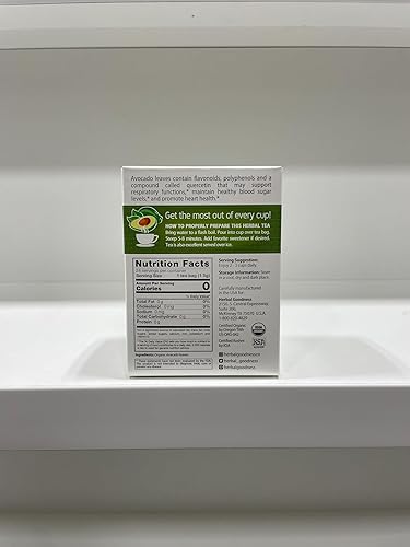 Miniatura 4 de Té de hojas de aguacate, orgánico 240.07oz, soporte respiratorio y cardíaco, bondad herbaria