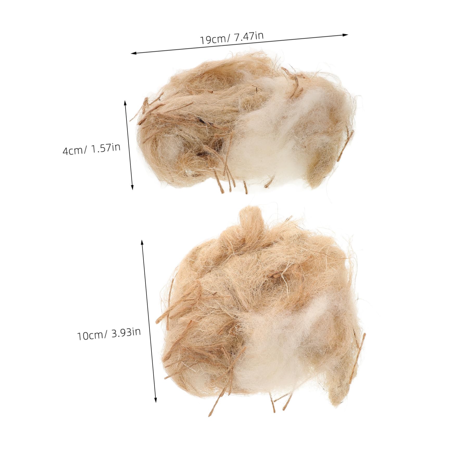 Garneck 2 Packs Nest Building Materials Bird Nest Supplies Large for Bird Material Garden Small Jute Silk