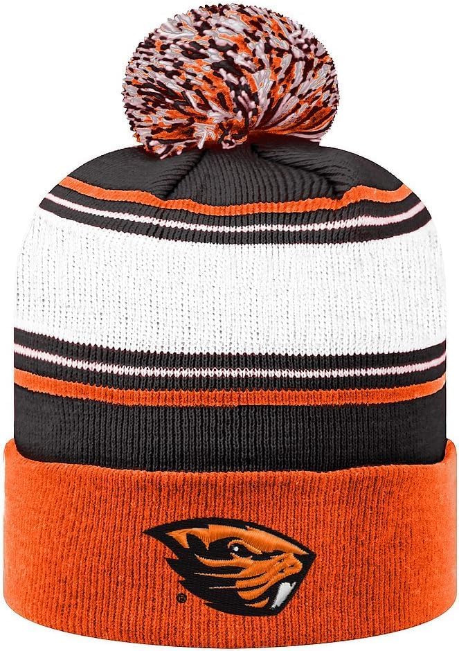 Collegiate Cuffed Knit Pom Winter Beanies