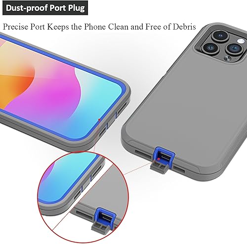 Miniatura 4 de Compatible con iPhone 15 Pro Max, con funda de clip para cinturón, resistente, a prueba de golpes, protección de cuerpo completo para iPhone 15 Pro