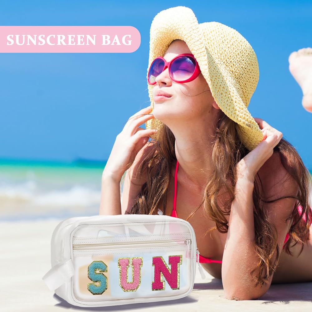 HAOGUAGUA Transparente Make-up Tasche Mit Innentasche, Wasserdicht – Pink, 14,5x17x20 Cm, Für Reisen, Strand & Kosmetik