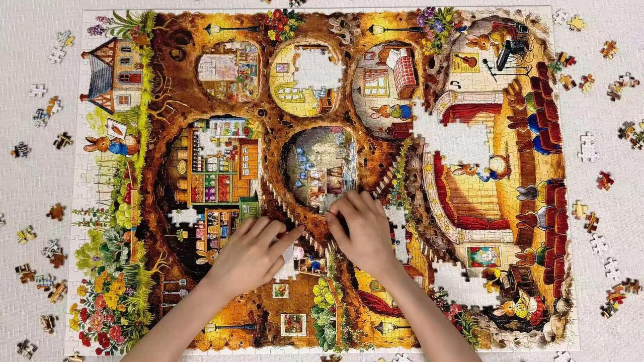 Amazon.com: HUADADA Puzzles for Adults 1000 Pieces, 3x3 Grid