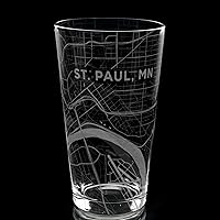 Vista 42 de ALBUQUERQUE NEW MEXICO Engraved City Street Map Beer Pint Glass Perfect Drinking Gift Idea & Unique Decor!