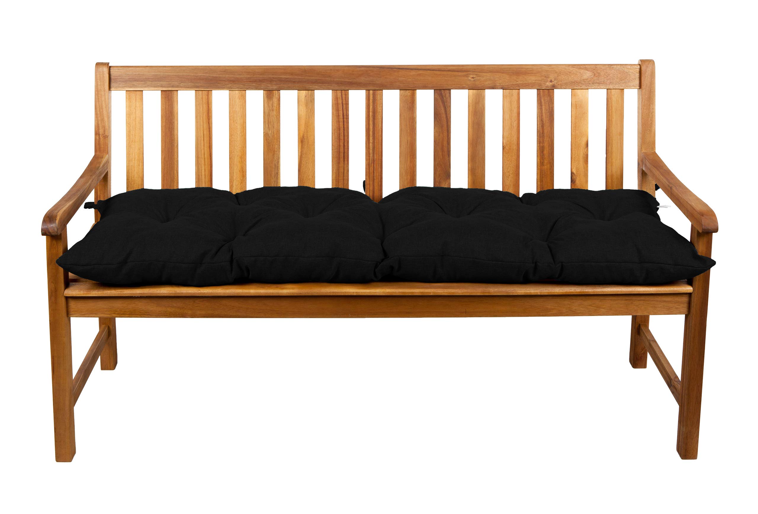 Gutekissen Cuscino per panchina Cuscino per sedia Hollywood Swing Garden LS (120x60, Nero)