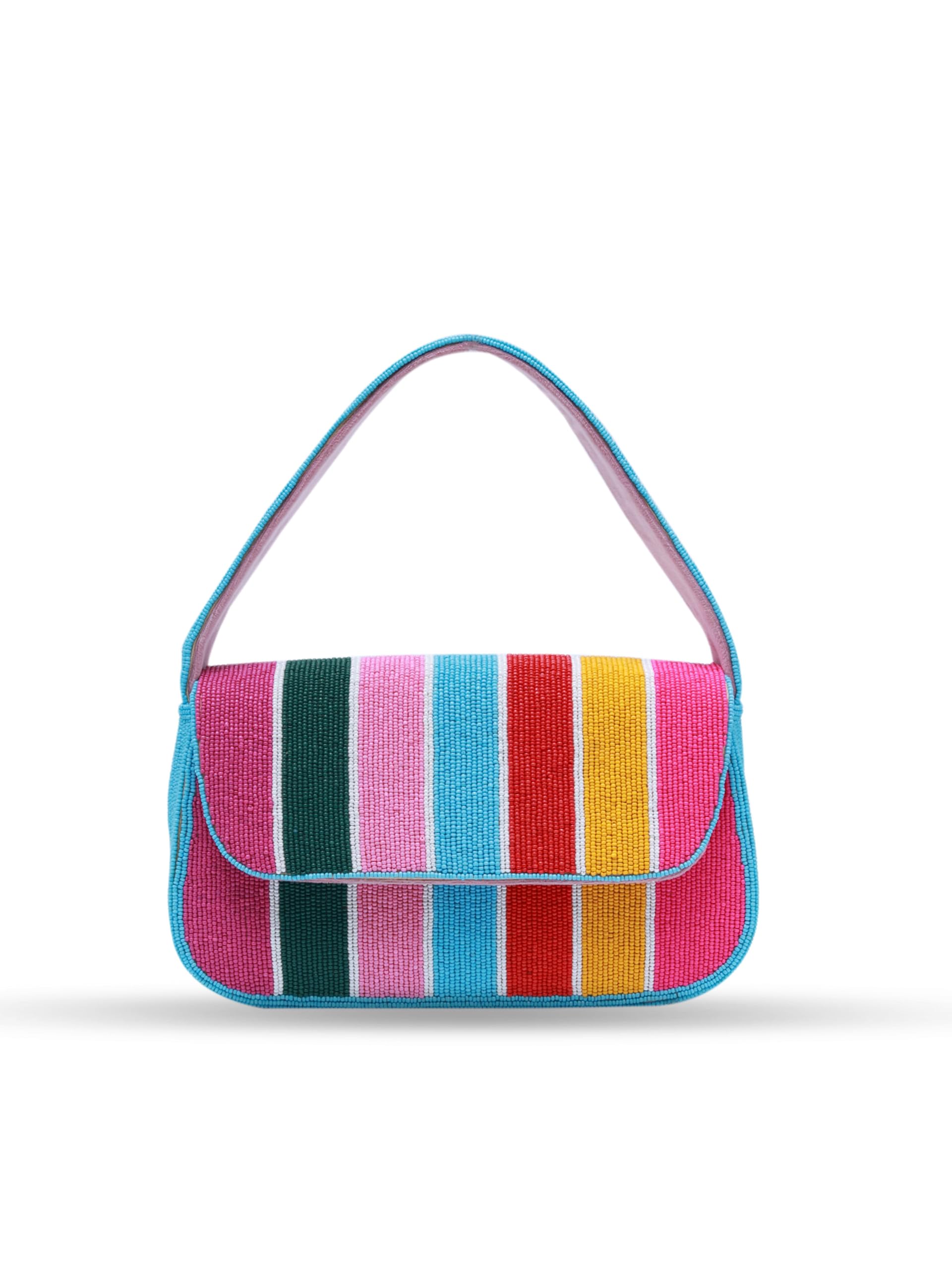 the tan clan Stripe Multicolor Baguette Bag with Handle-picture-30