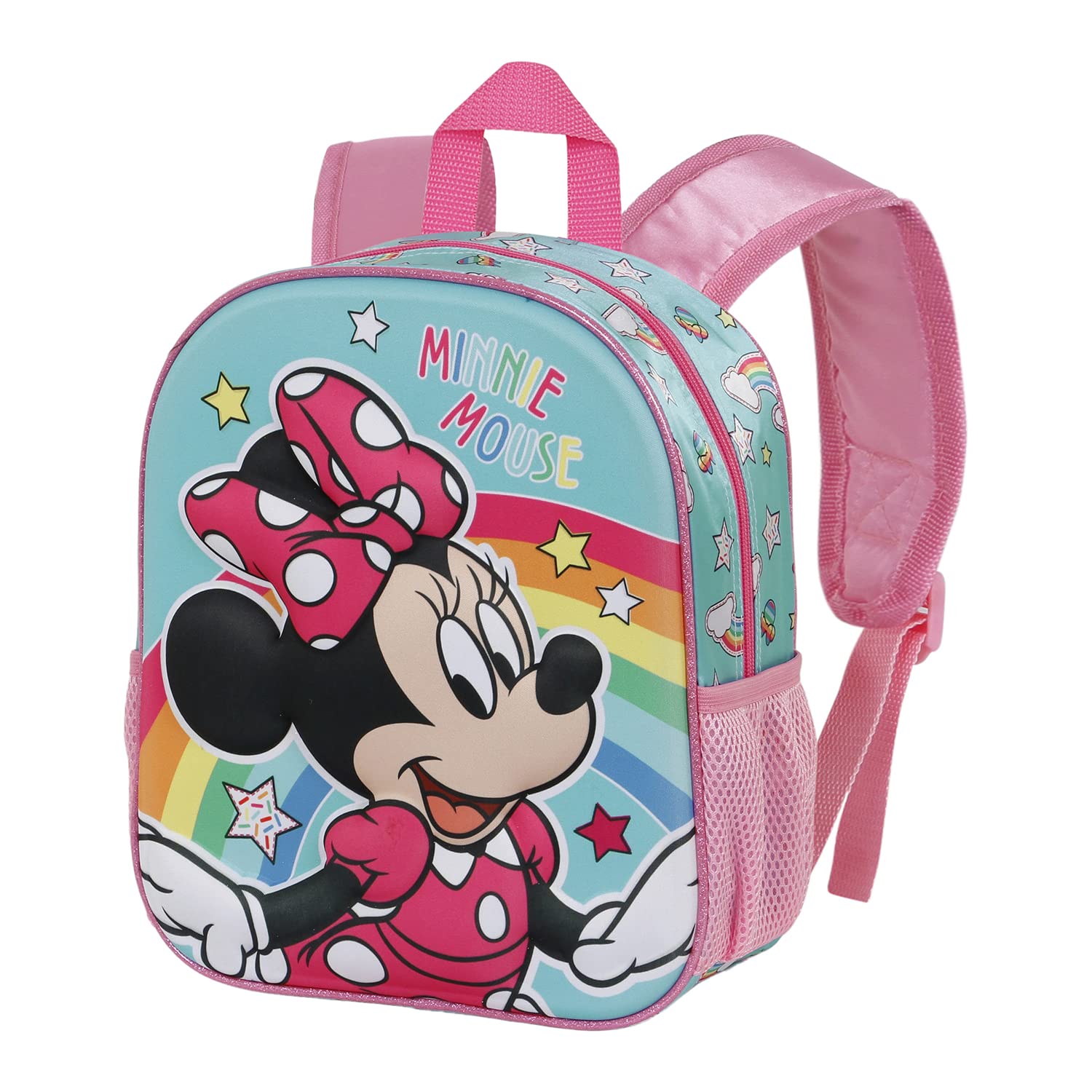 Disney Minnie Mouse Colors-Mochila 3D Pequeña, Azul, 26 x 31 cm, Capacidad 8.5 L
