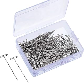 Blulu 150 Pieces Steel T-pins for Blocking Knitting, Modelling and Crafts(2 Inch)