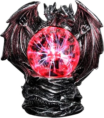 4 Inch XL Evil Dragon Plasma Ball Lamp Touch Sensitive,Party Magical Electrostatic Red Color Crystal Ball for Halloween Christmas