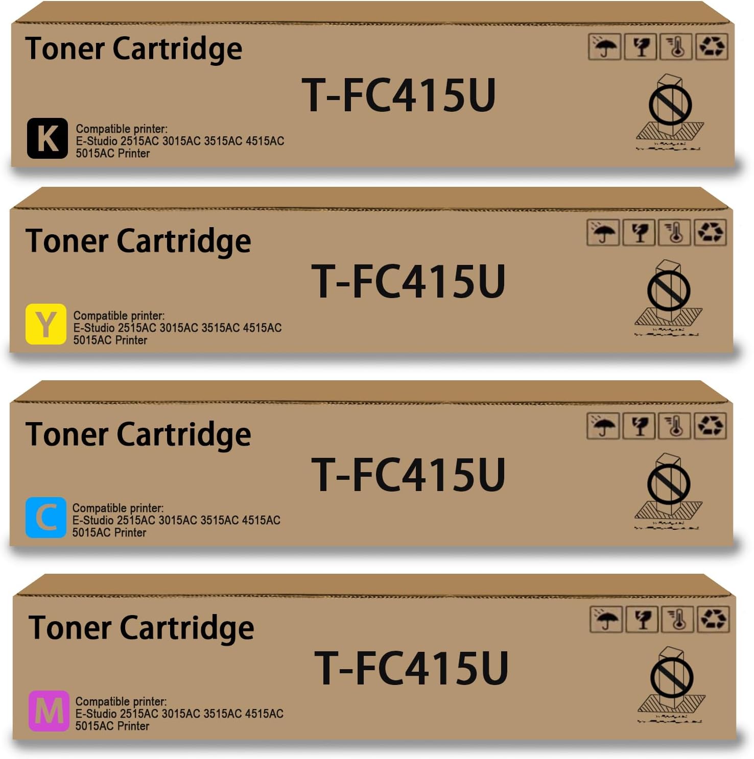 T-FC415U Toner Cartridge Compatible Toshiba T-FC415U T-FC415-K T-FC415-C T-FC415U-M T-FC415U-Y Use for Toshiba E-Studio 2515AC 3015AC 3515AC 4515AC 5015AC Printer