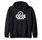 CO:DE O'CLOCK Funny Coding Programmer Code O Clock Zip Hoodie