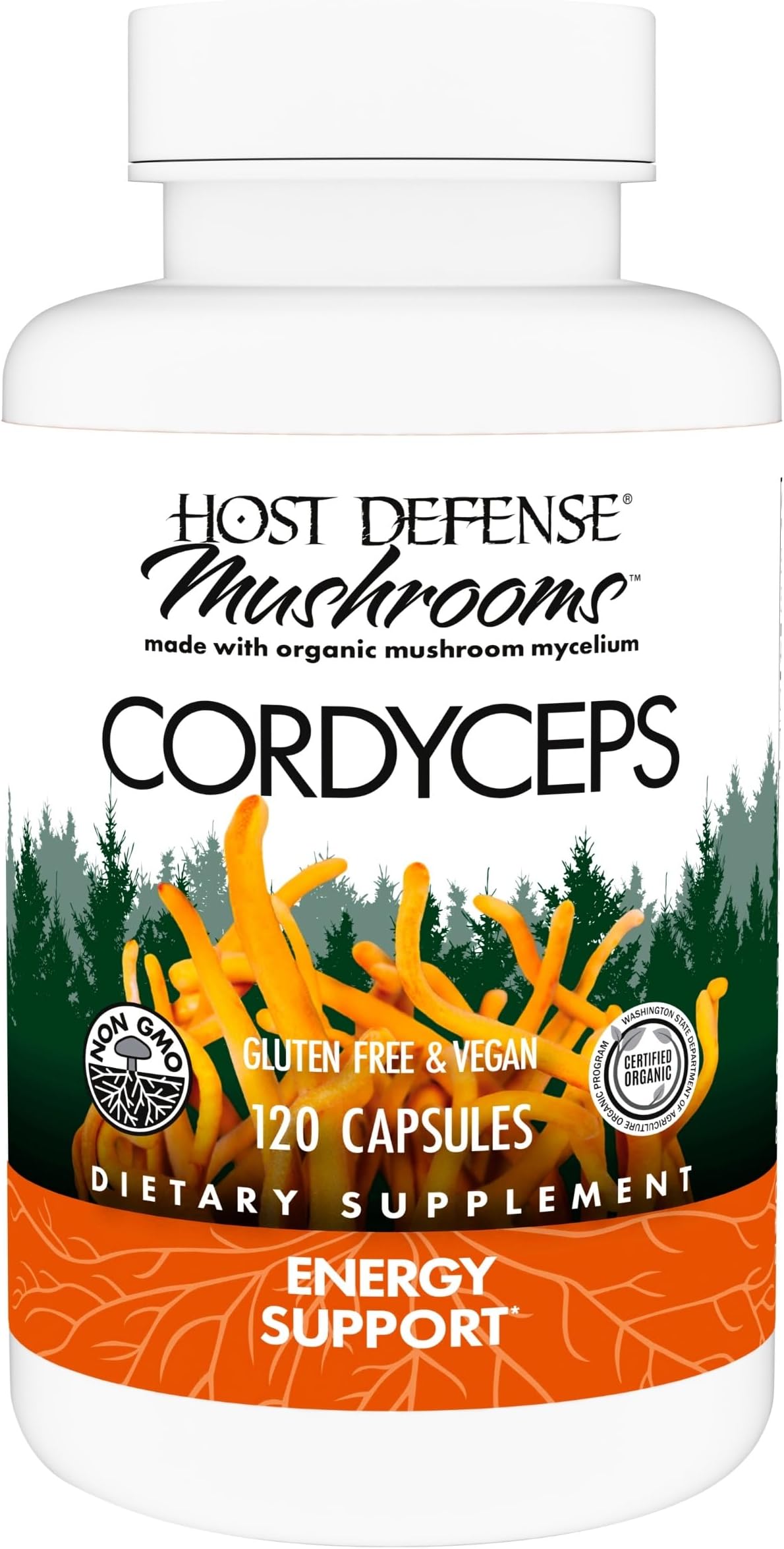Cordyceps Capsules - Immune & Energy Support Supplement - Kidney Health Supplement with Cordyceps - Fitness Support Supplement to Aid Oxygen Uptake - 120 Capsules (60 Servings)*