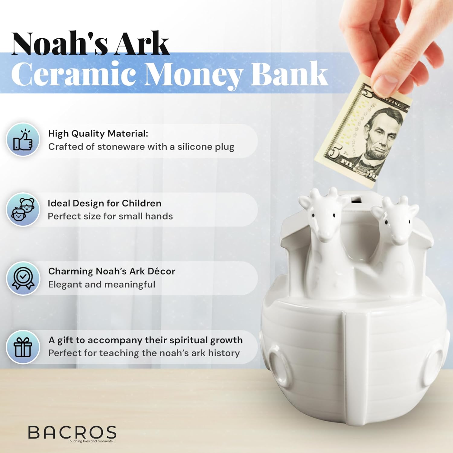 Baby Girl Baptism Gifts, Baptism gift boy, Baptismal Gifts for Boys & Girls, Noahs Ark, Christening Gifts For Boys, baby boy baptism gifts, Baptism Gifts, Baptism Gifts For Godson, Baby baptism gifts. - Image 5