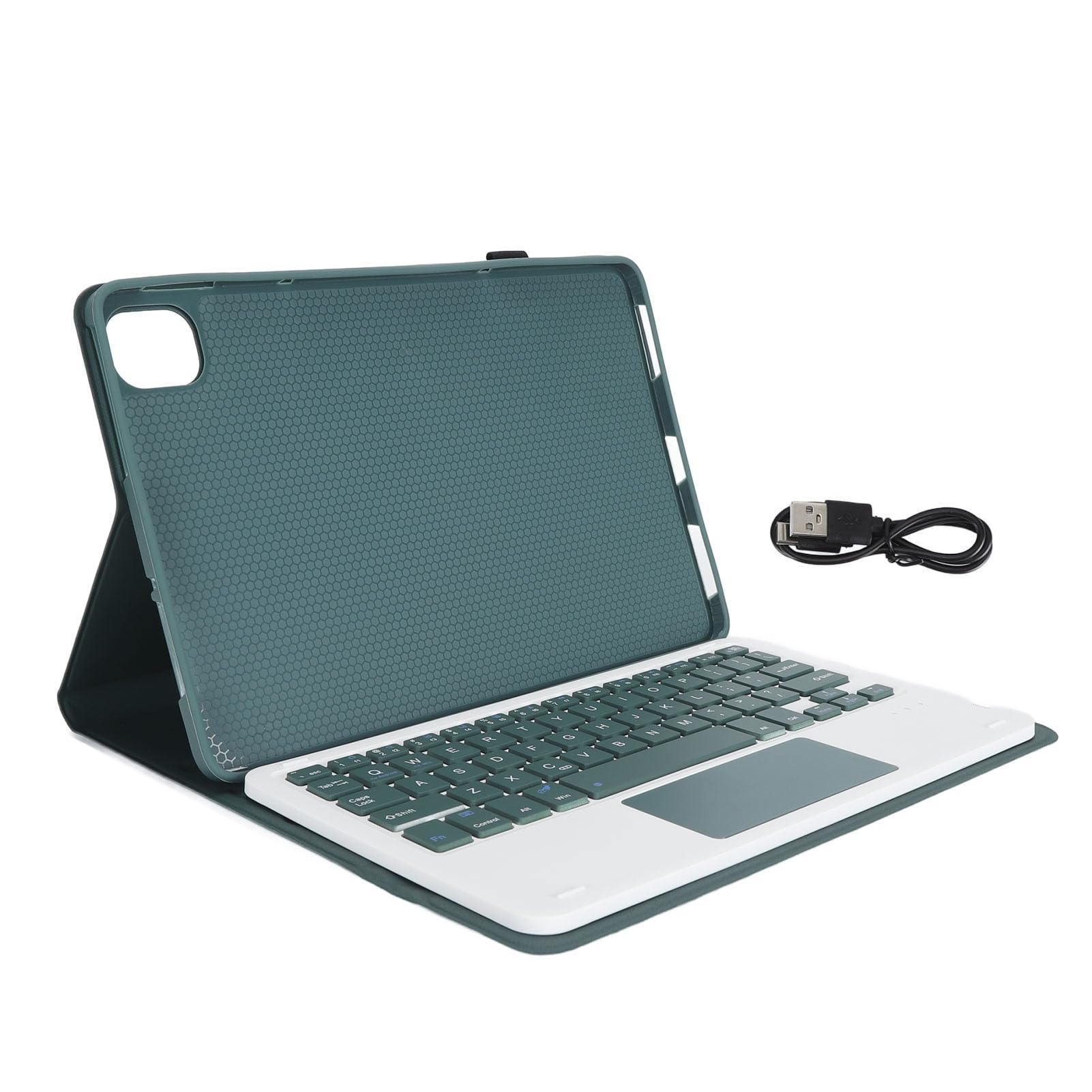Jiawu Custodia con Tastiera Bluetooth per Pad 5 e 5 Pro da 11 Pollici, Rimovibile con Touchpad e Slot per Matita Magnetica, Custodia Protettiva Sottile e Leggera per Tablet con Copertura Completa e