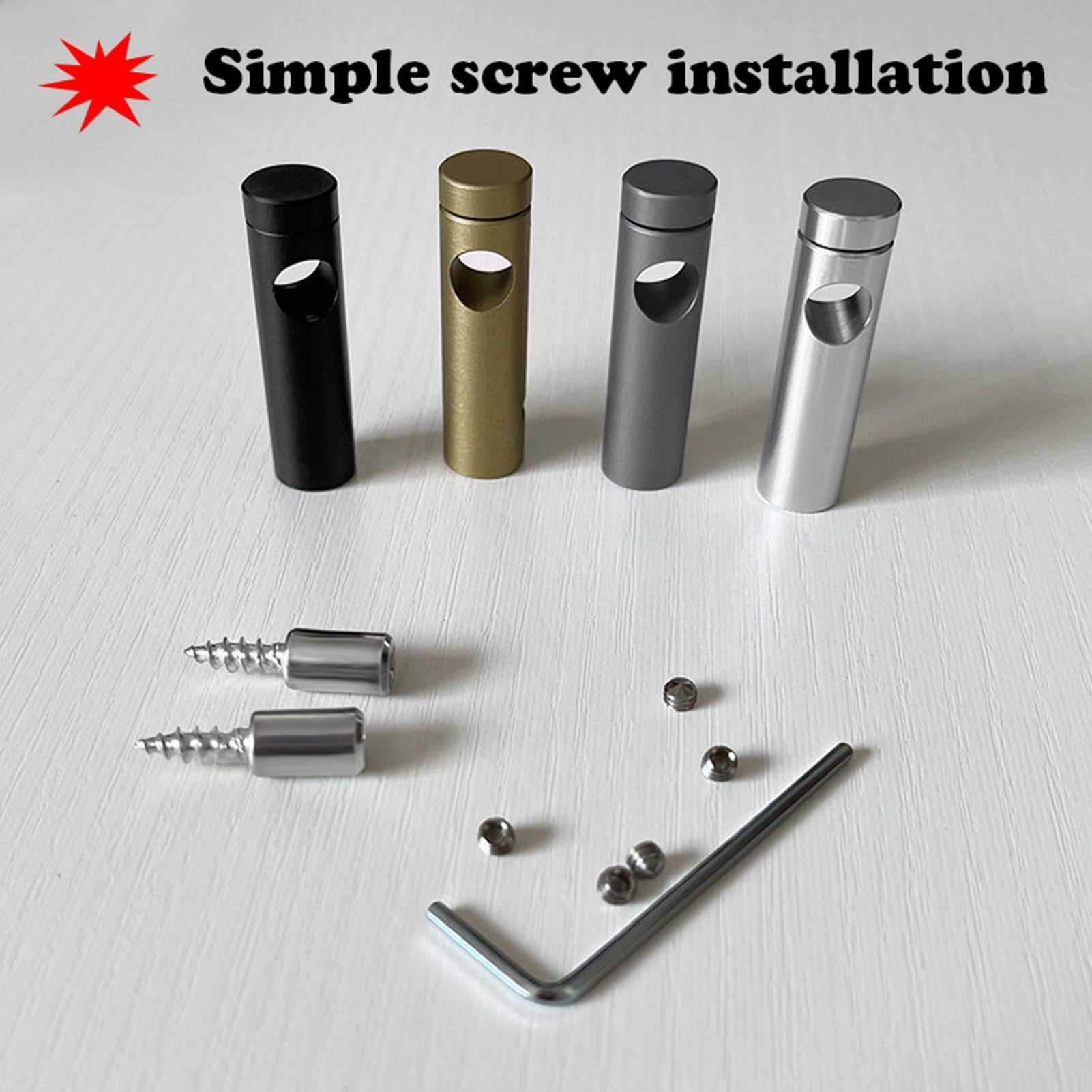 Metall-Regalgeländer, 4er-Pack, 35,5 cm hohes Aluminium-Geländer in Gold/Silber, dekorative Stange für Schuhregal, Bücherregal, Küchenschränke und Kleiderschränke, verhindert das Herunterfal