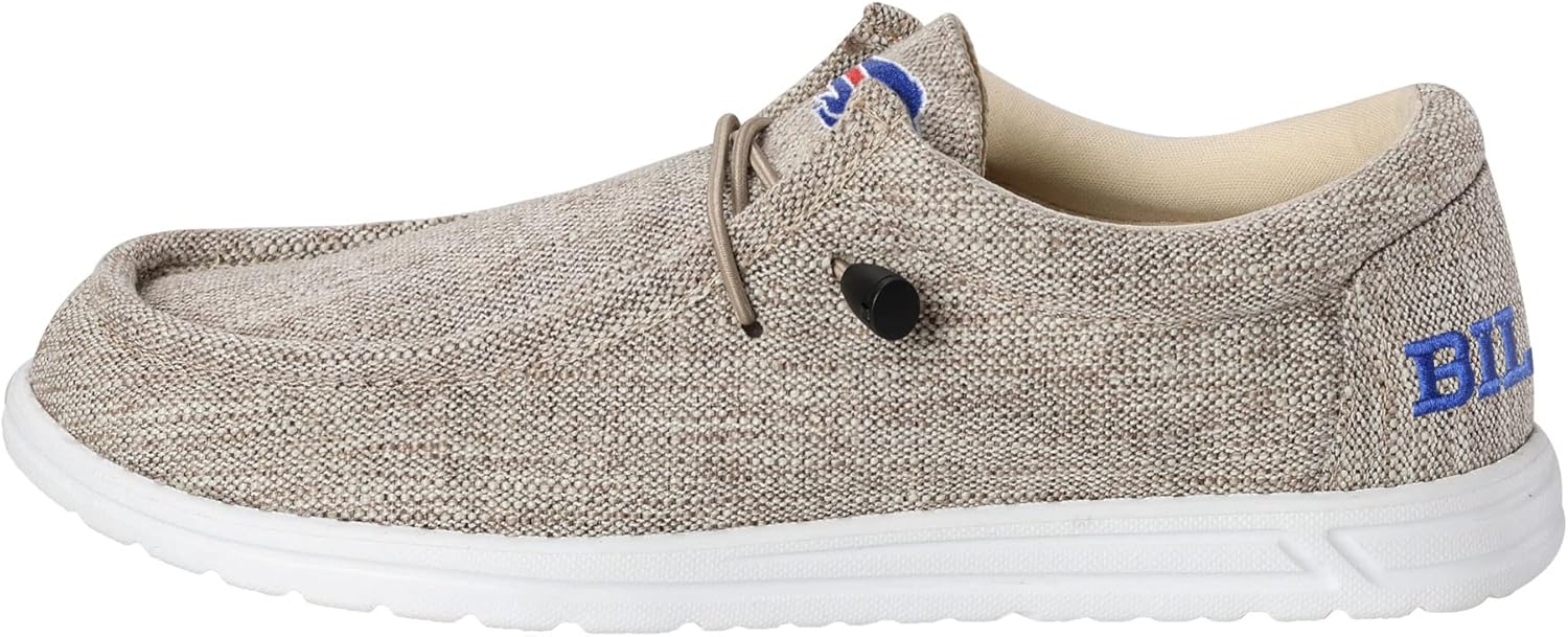 FOCO Men's NFL Team Logo Lightweight Loafers Lace Up Cotton Knit Shoes