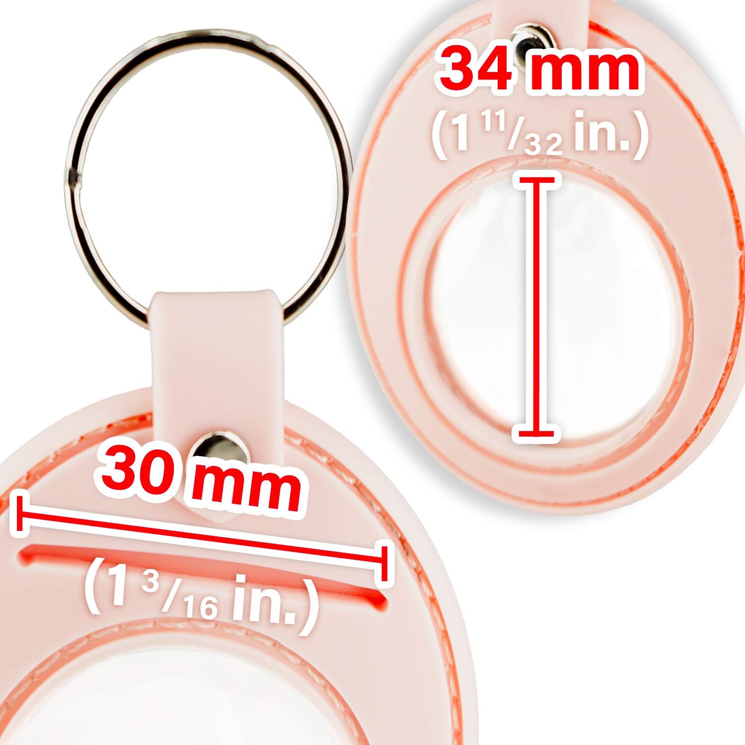 ZANDERLYN AA Medallion or Coin Holder Keychain - Sober Gift Keychain - Recovery Chip Holder - Challenge Coin Holder - Aldi Quarter Keychain - Scratchproof Waterproof Soft Silicone - Pink