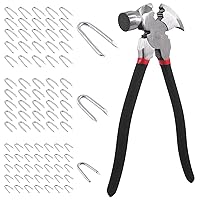 Vista 1 de Swpeet 151 alicates de esgrima de 10 pulgadas con cabeza de martillo y 3 tamaños de 3/4 pulgadas, 5/6 pulgadas, 3/2 pulgadas, juego de grapas