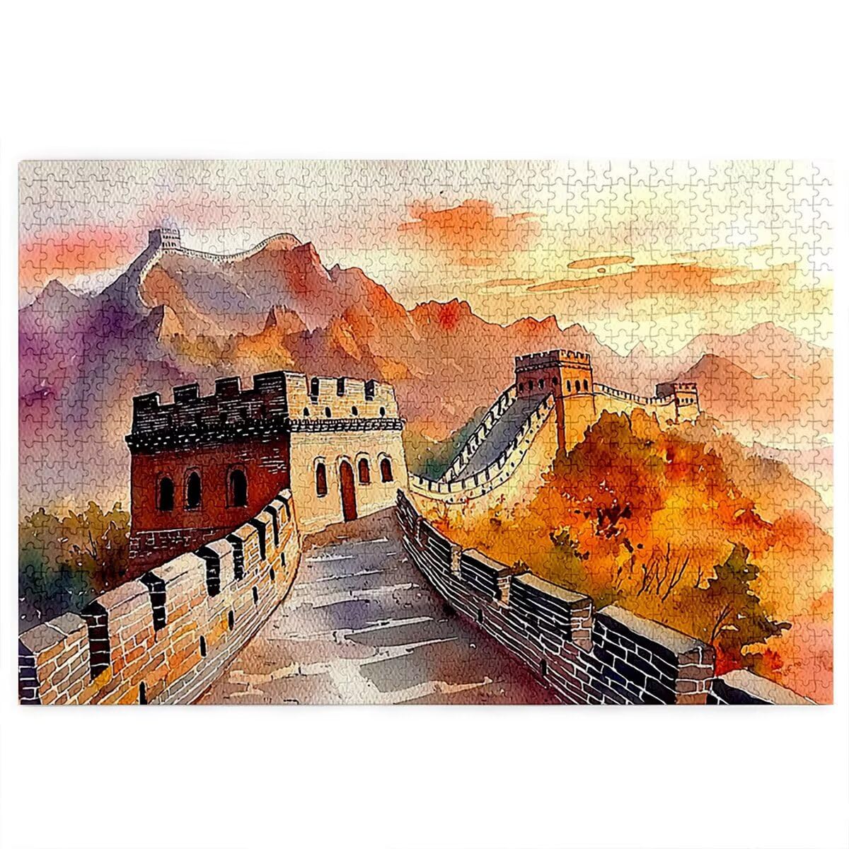 Puzzle 2000 elementów, Great Wall, krajobraz, 2000 elementów, drewniane puzzle dla dorosłych, wymagająca łamigłówka, gra logiczna dla całej rodziny, drewniane puzzle dekoracja salonu, prezenty, Z-76