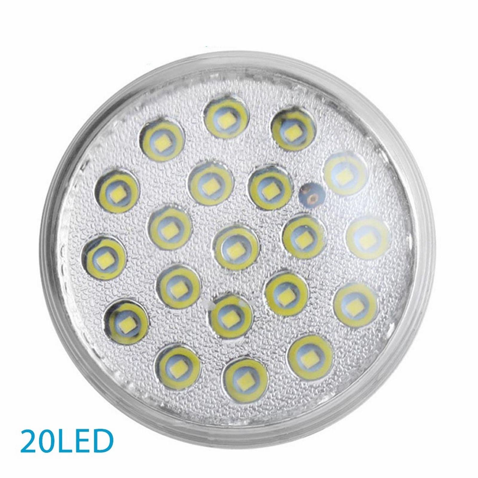 Linterna de Camping Lámpara de Emergencia Solar Impermeable de 20 LED con Brillo Ajustable, Recargable for Senderismo y Pesca
