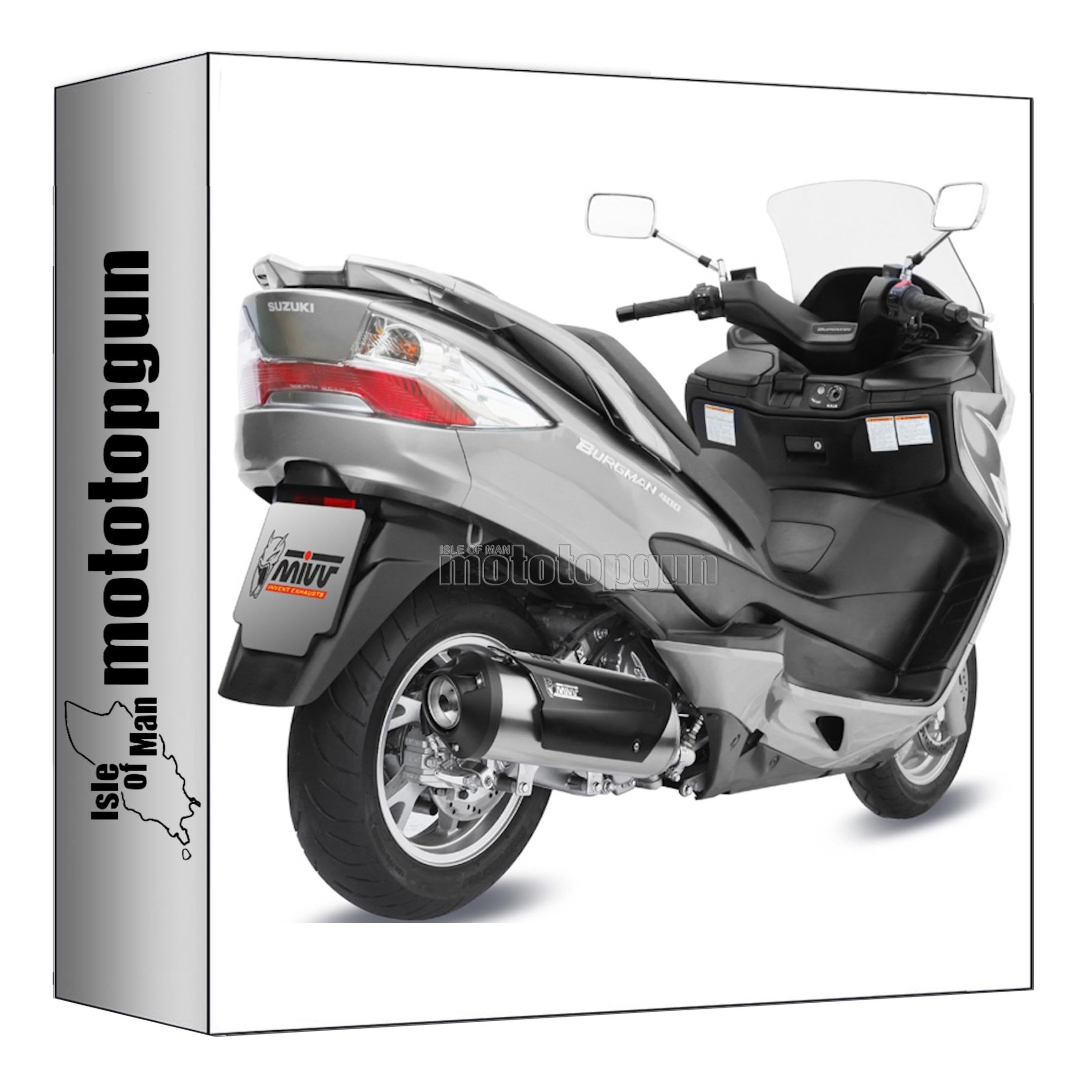 mivv tubo de escape completo homologado catalizado urban acero compatible con suzuki burgman 400 2006 2007 2008 2009 2010 2011 2012 2013 2014 2015 2016 mototopgun