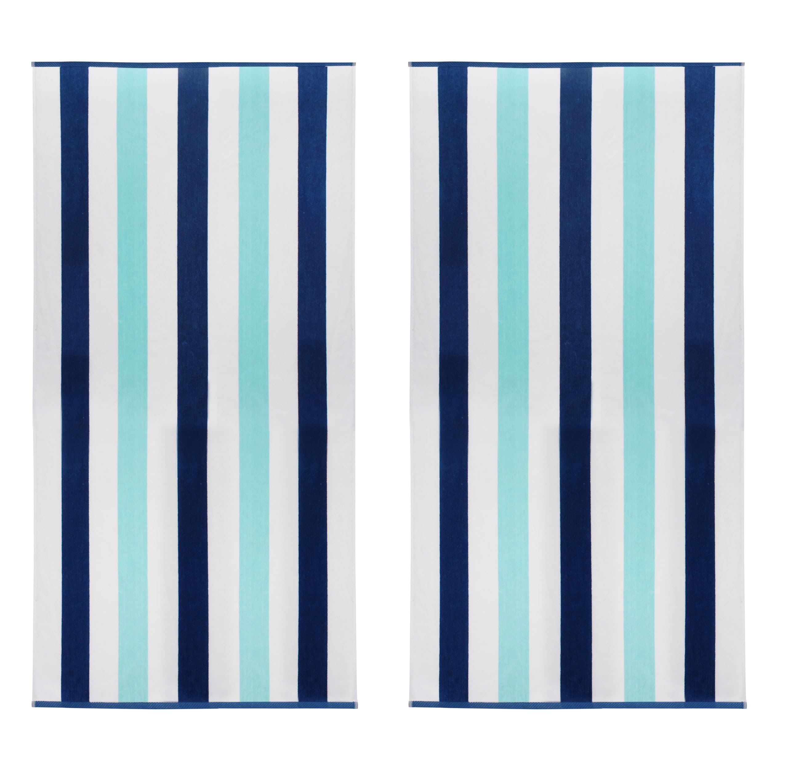 Cotton Craft Lot de 2 Serviettes de Plage surdimensionnées XL – 100% Velours de Coton – Grandes et Grandes – Serviette de Luxe Super Douce en Peluche épaisse de 450 g/m² – pour Piscine et Pique-Nique