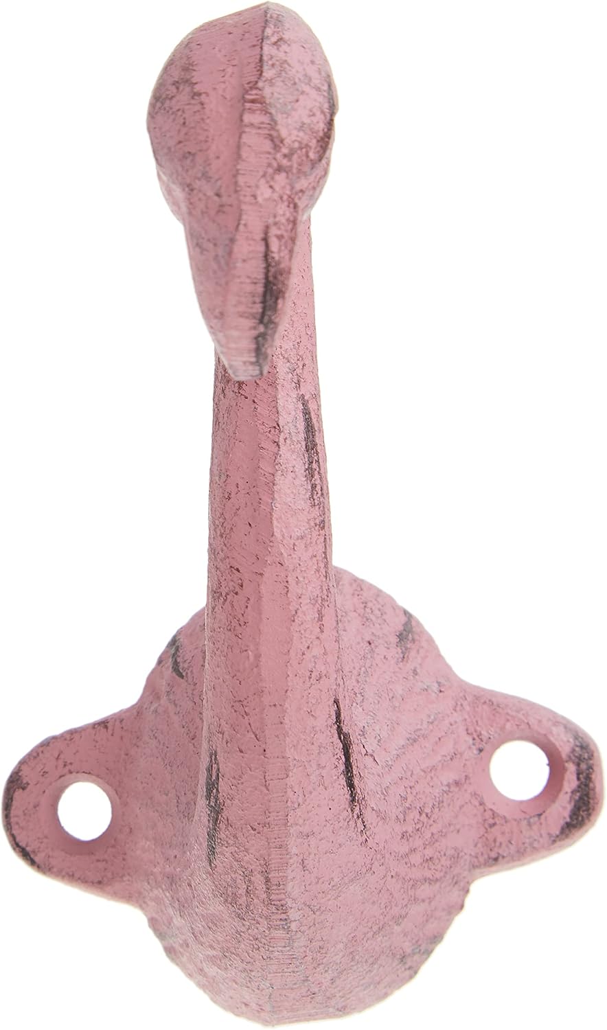 Abbott Collection Cast Iron Flamingo Wall Hook - Antique Pink (3.75" H)