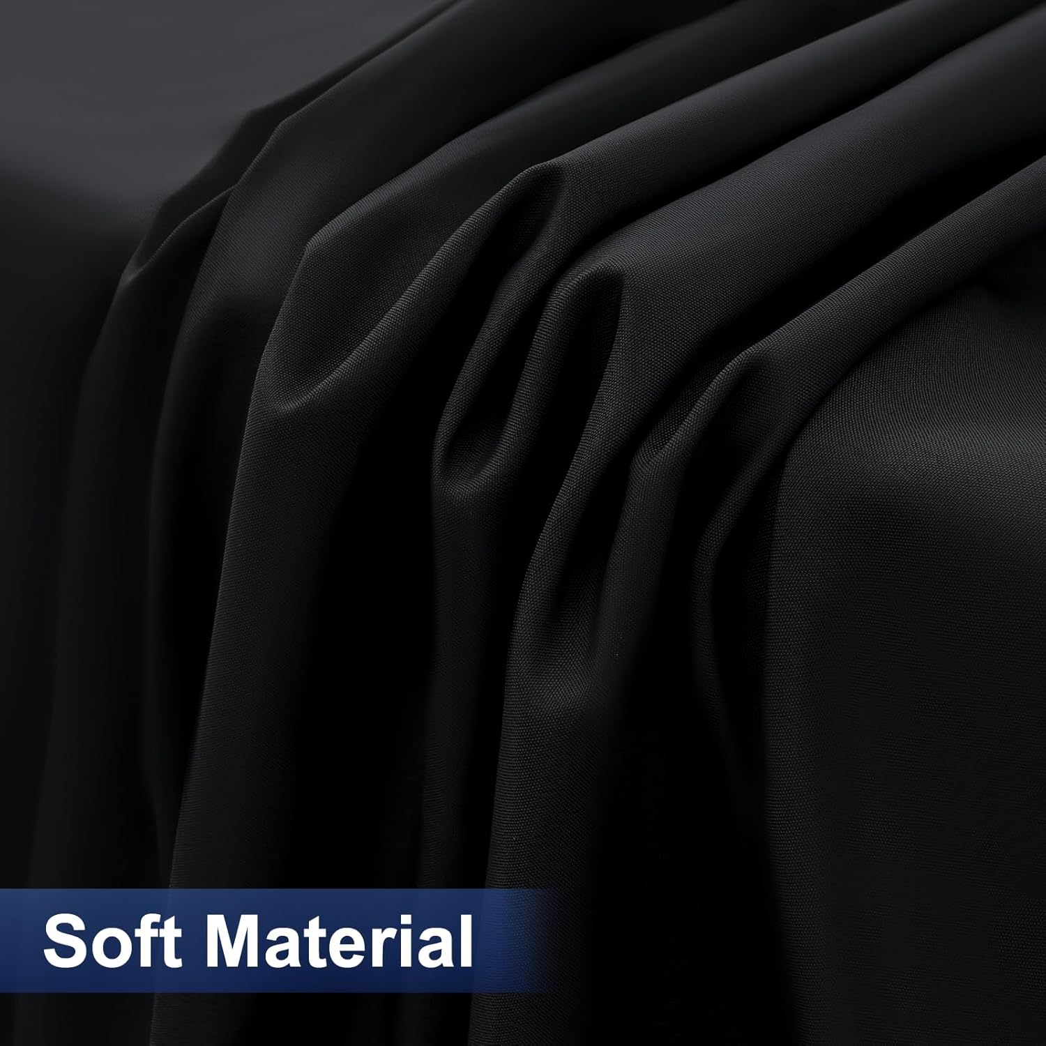 homing 2 Packs Rectangle Fitted Tablecloth, 8 Foot Washable Fabric Table Cloth, Waterproof Polyester Table Cover for Party, Trade Show, Outdoor and Indoor (Black, 30" x 96") - Image 4