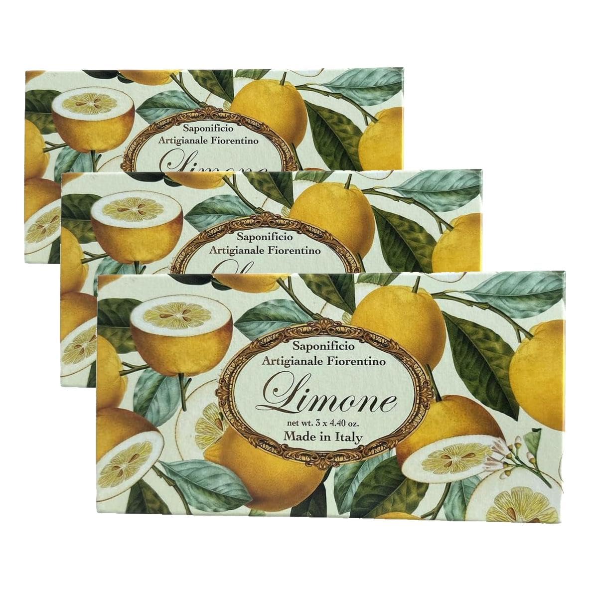 Saponificio Artigianale Fiorentino Sabun 3x125 Gr - Lemon (3 paketi)