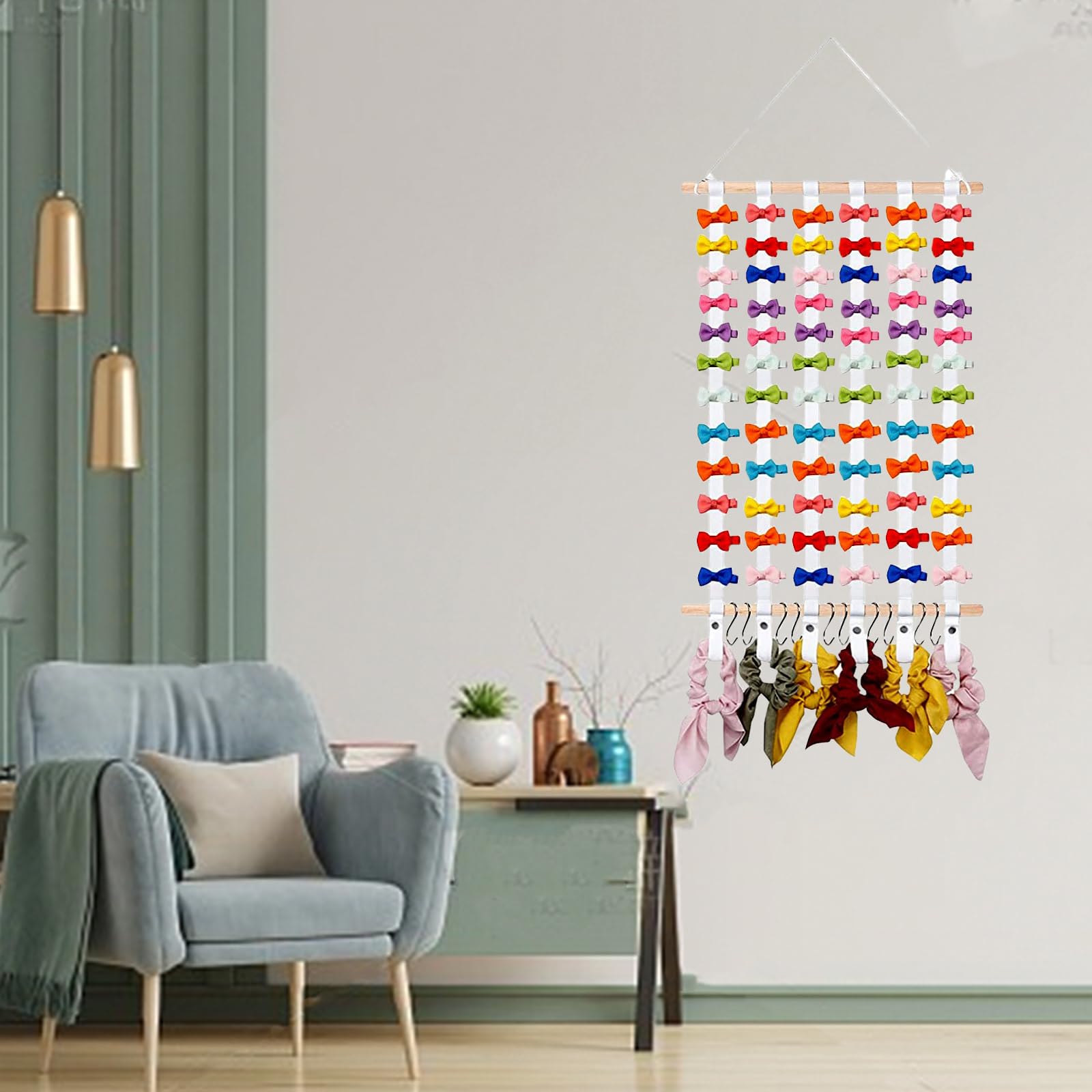 Haarspangen Organizer Aus Filz - Wandhalter Für Haarschmuck 66x35cm