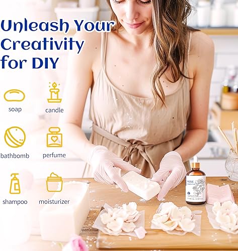 Miniatura 47 de HIQILI Aceite esencial de albahaca de 1 fl oz, 100% puro sin diluir para la piel, difusor, 1.0 fl oz