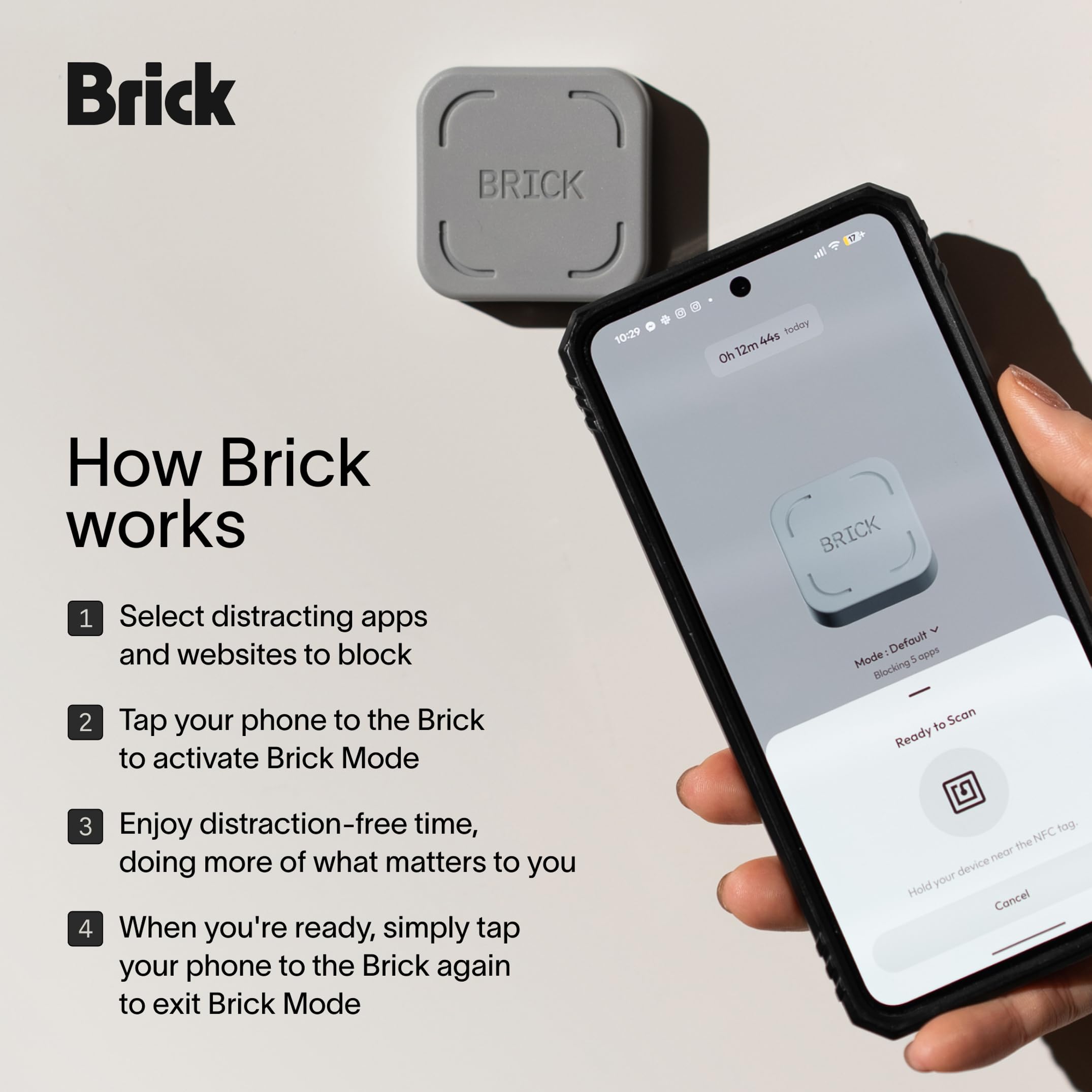 Amazon | The Brick スマートフォンアクセスブロッカー、サブスクリプ