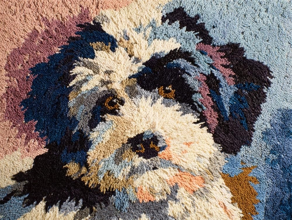 FWRTYCB Latch Hook Rug Kits, Dog Pattern 20X15Inch