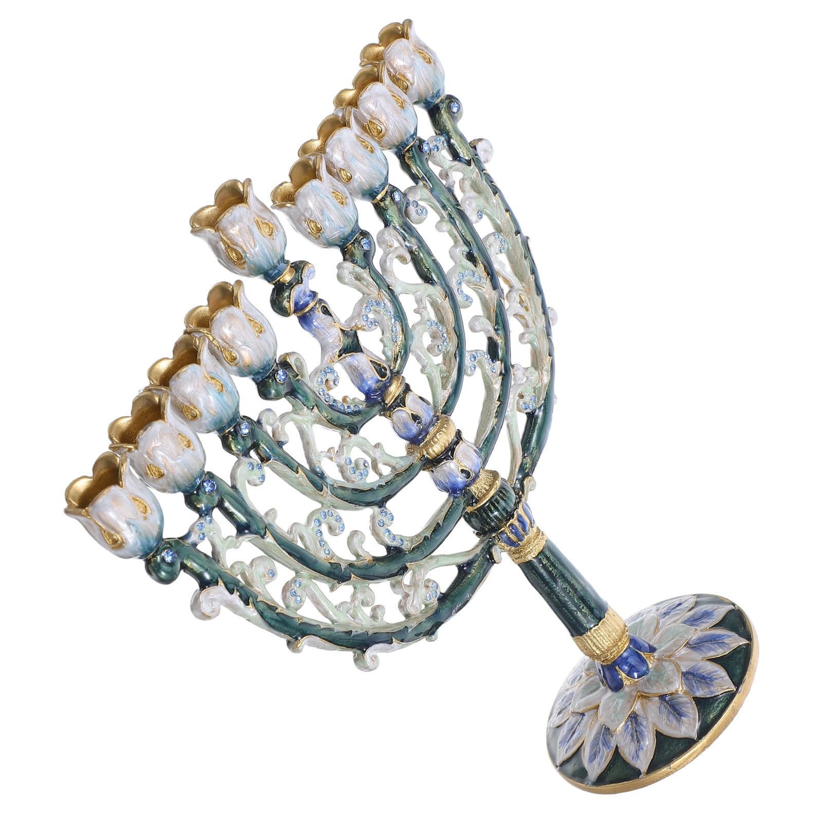PRETYZOOM Candelabro Decorativo a Nove Bracci in Lega di Zinco