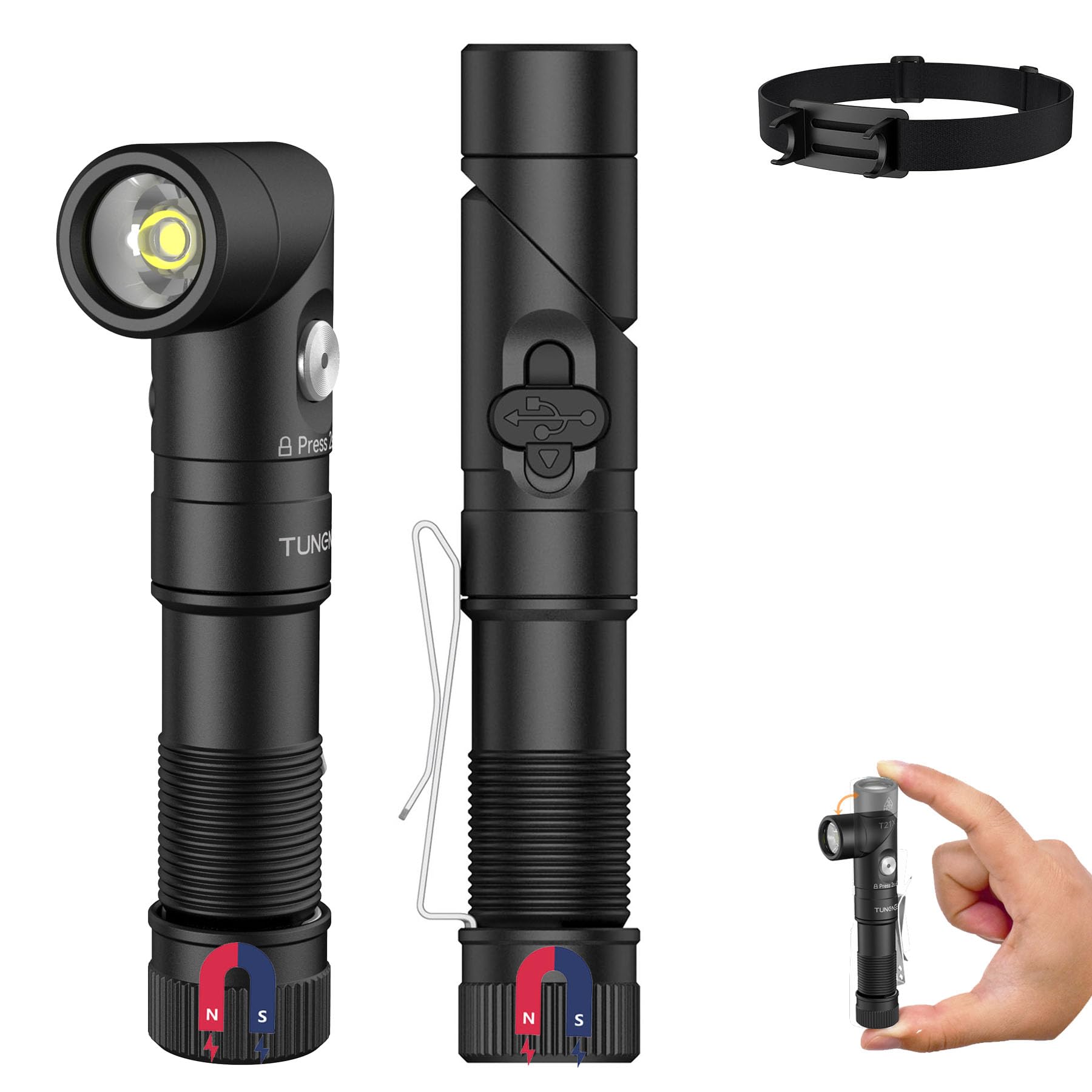 Amazon.co.jp: TUNENGE T21X 1400ルーメン 小型 LED懐中電灯 充電式 超