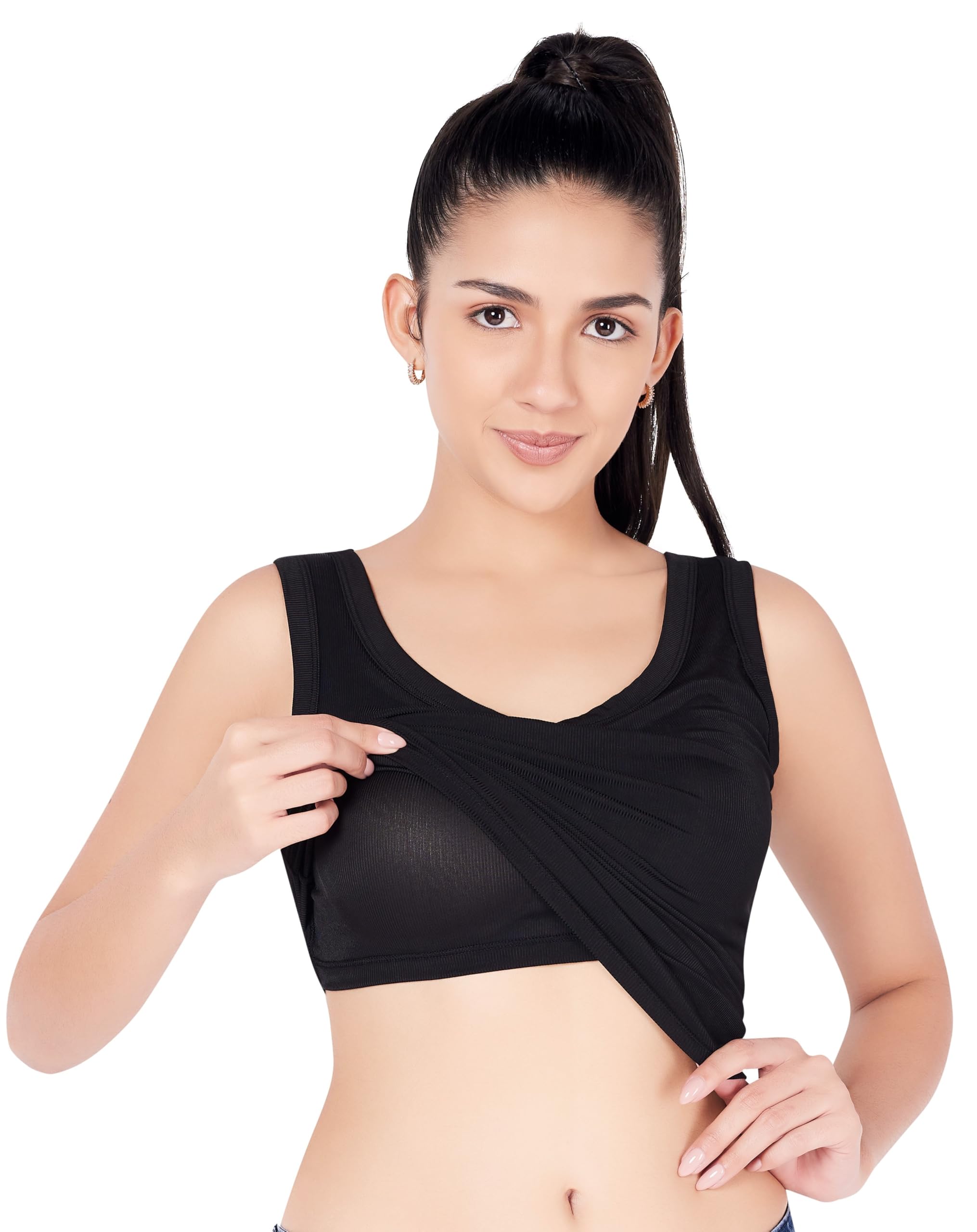plumbury Women's Padded Camisole Tank Top with Built-in Shelf Bra & Moulded Cups | Relaxed Fit | Size S to XL-picture-26