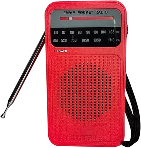 Miniatura 3 de Radio FM portátil AM Recepción de largo alcance, radio transistor a pilas con altavoz auriculares, emergencia compacta para uso en interiores y