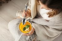 Vista 6 de DecorRack 12 cucharas de cena, cucharas de acero inoxidable de grado alimenticio, 7.5 pulgadas, cubiertos para el hogar, restaurante, lavavajillas