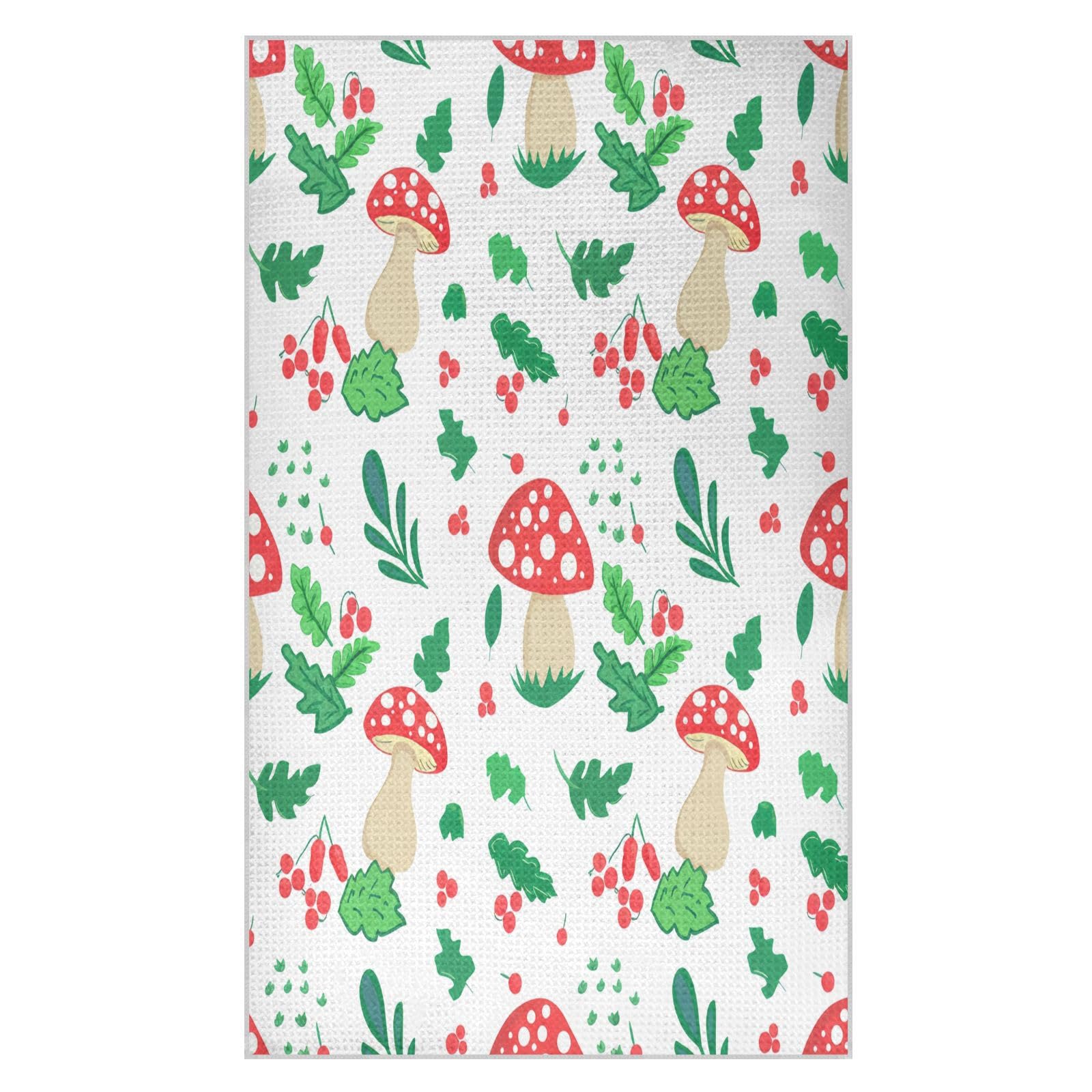 JiangGgen Mushrooms Kitchen Towel 1-Pack Soft Absorbent Dish Towel
