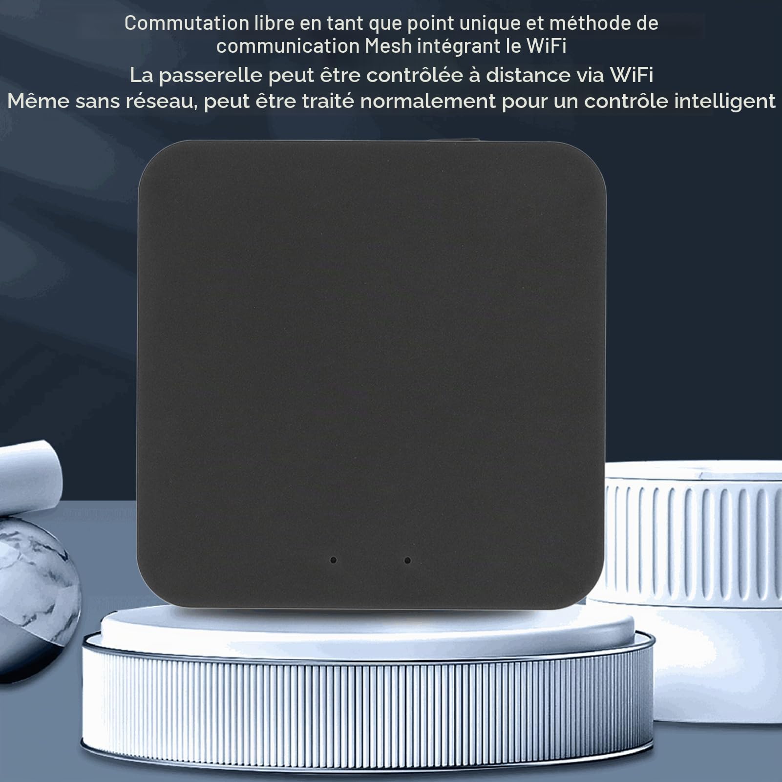 Passerelle Bluetooth Tuya, Pont WiFi Smart Home pour Appareils Intelligents Assistant, Commande Vocale, Télécommande App, Passerelle Smart Hub, Intégration Multi-réseau
