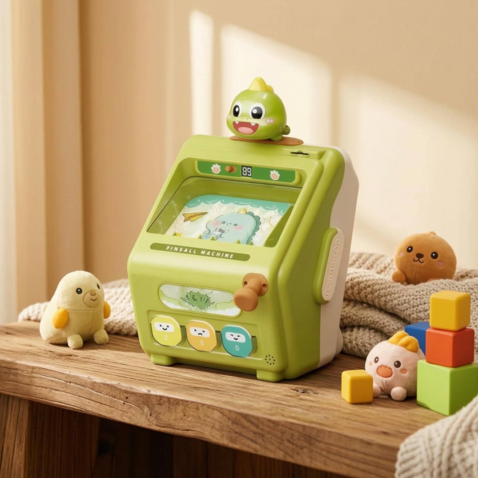 Jeu d'Adresse pour Enfants avec Machine à Billes Table à Commans Avant et Afficheur Numérique pour Divertissement Éducatif Adapté aux Activités Groupe en Intérieur, Machine À Billes Lapin